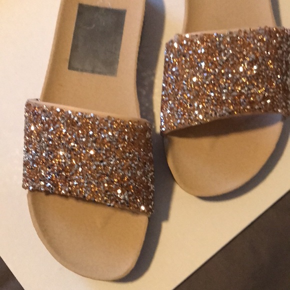 Forever Women's Glitter Cork Slides - Size 6-1/2 - Picture 8 of 14
